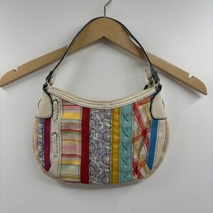 Vintage Fossil Y2K Patchwork Leather Mini Shoulder Bag